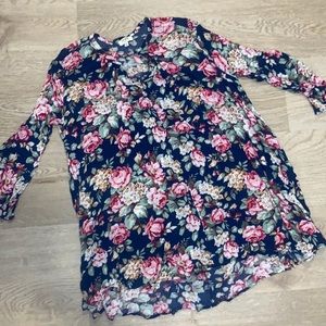 Floral Navy Shift Dress